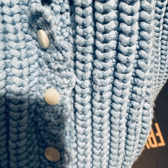Sezane Sky Blue Women's Cardigan - Picture 5 of 10